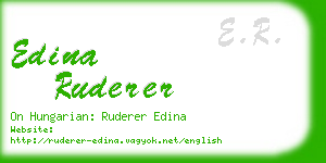 edina ruderer business card